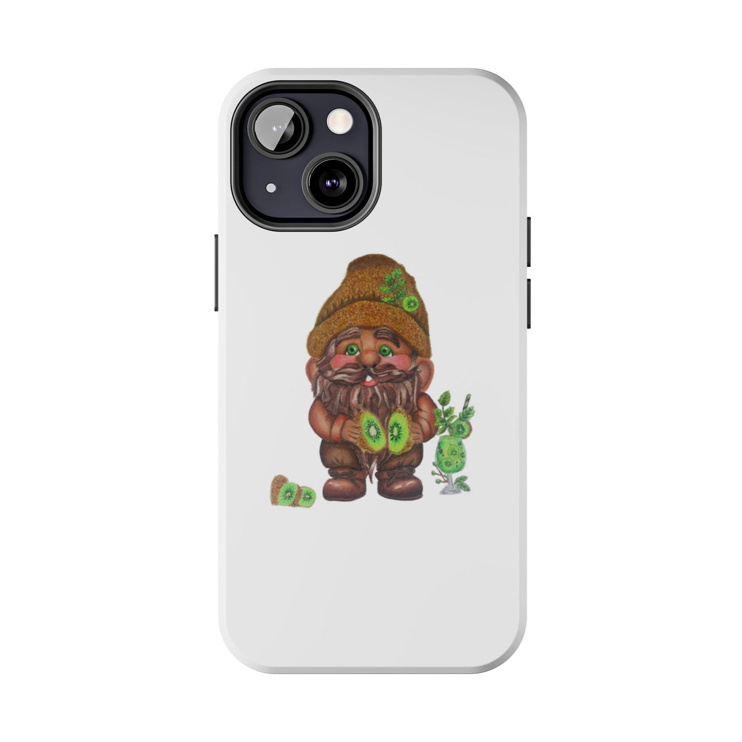 Funny Kiwi Gnome Phone Cases, Phone Covers for Gnome Lovers, Cute Gift for Gardeners, Unique Tech Accessories, Holiday Gifts