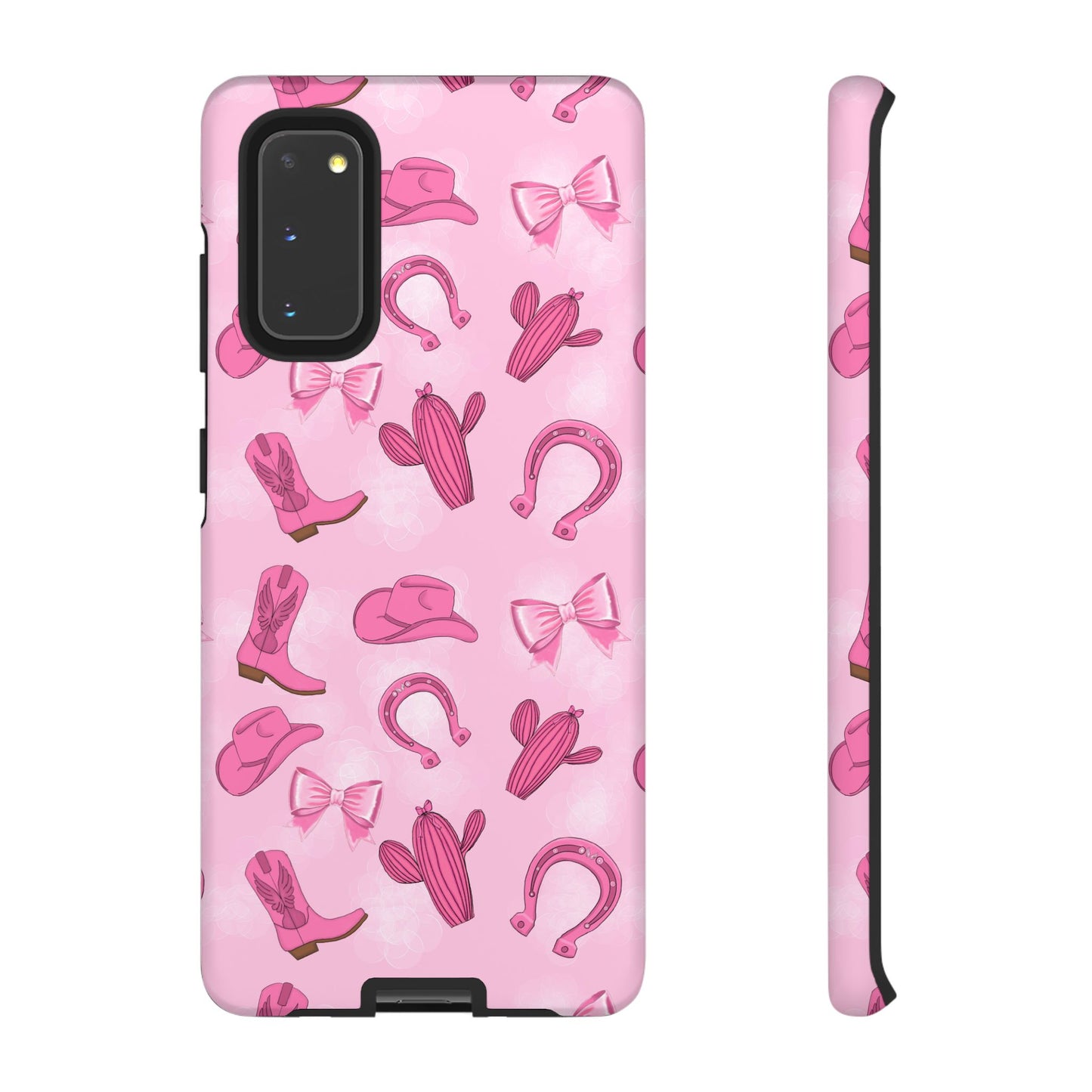 Cowgirl Chic Phone Case, Western Style Tough Case, Cute Pink Cowboy Theme, Gift for Rodeo Lovers, Country Western Decor