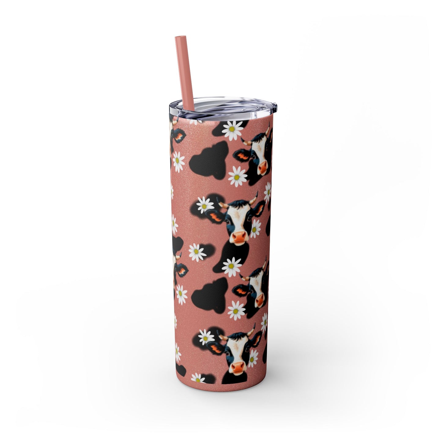 Charming Cow Print Tumbler with Straw, 20oz | Perfect for Cow Lovers, Unique Gift, Farmhouse Decor, Daily Hydration, Fun Drinkware