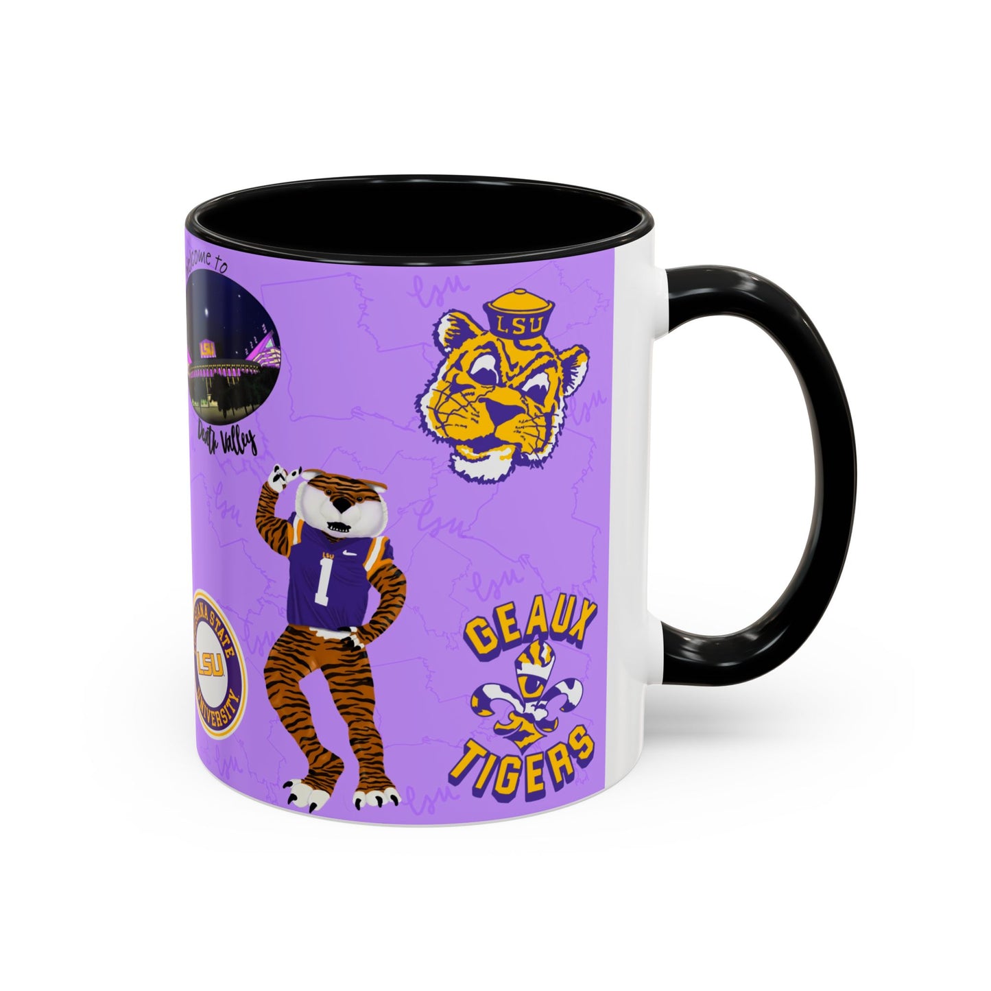 LSU Tigers Accent Coffee Mug - Perfect for Sports Fans, Gift for Graduates, Home Decor, College Student, Game Day Essentials