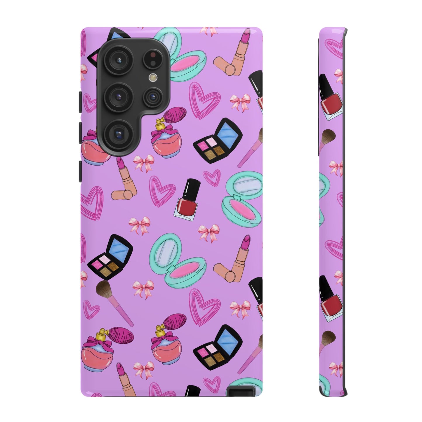 Cute Makeup Phone Case, Tough Cases, Cosmetic Lover Gift, Makeup Junkie Accessory, Beauty Phone Cover, Fun Design for Her