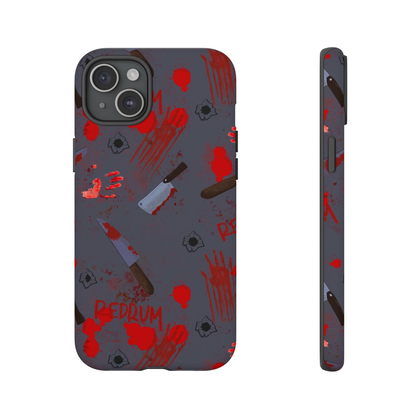Blood Splatter Phone Case, Tough Case for Horror Fans, Halloween Accessory, Unique Gift for Gamers, Spooky Phone Cover