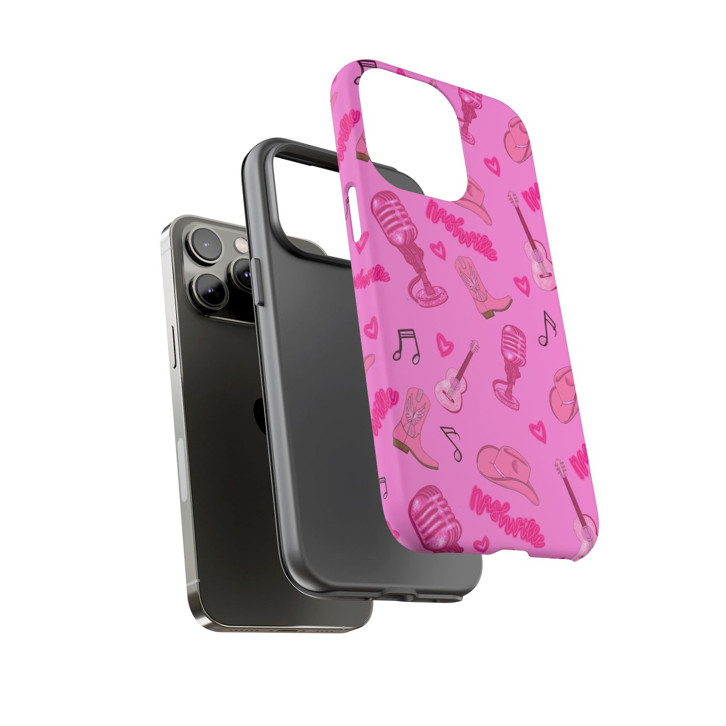 Pink Music Cases for Tough Love, Music Lover Gift, Phone Accessories, Cute Phone Covers, Stylish Cases for Women