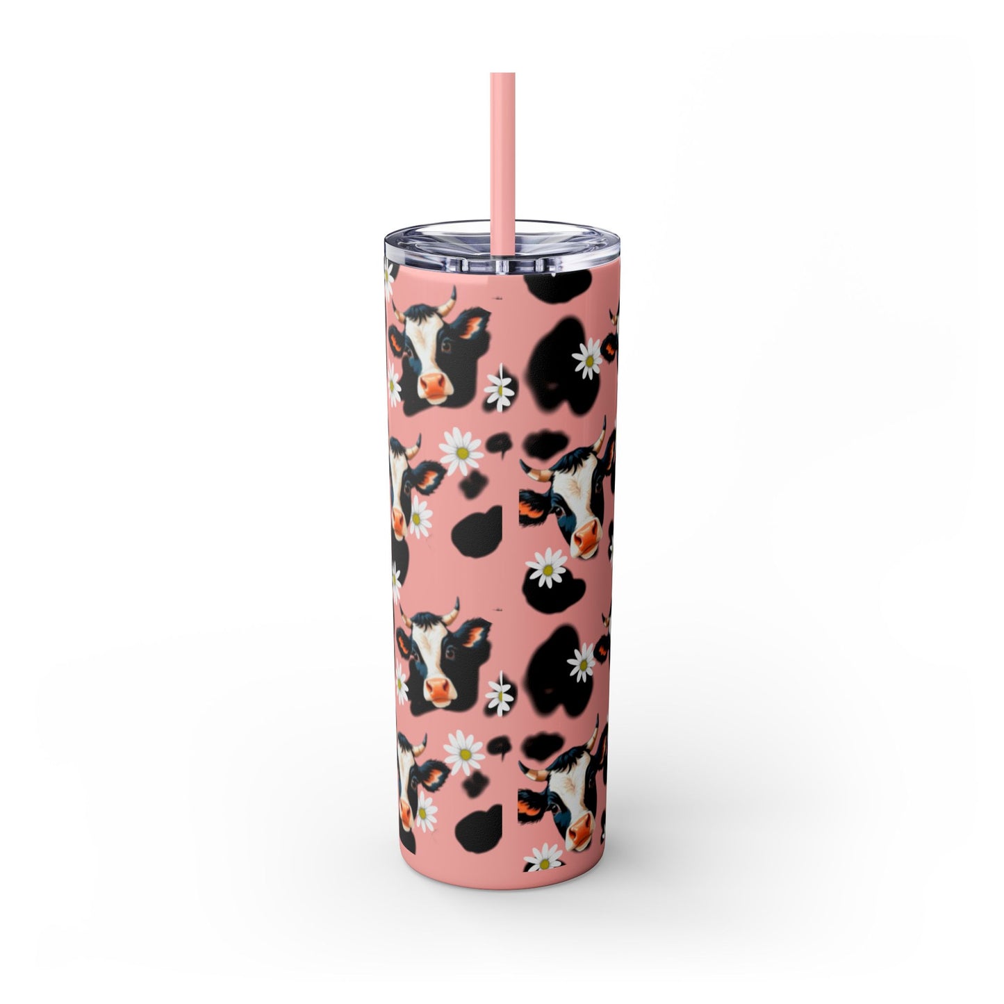Charming Cow Print Tumbler with Straw, 20oz | Perfect for Cow Lovers, Unique Gift, Farmhouse Decor, Daily Hydration, Fun Drinkware