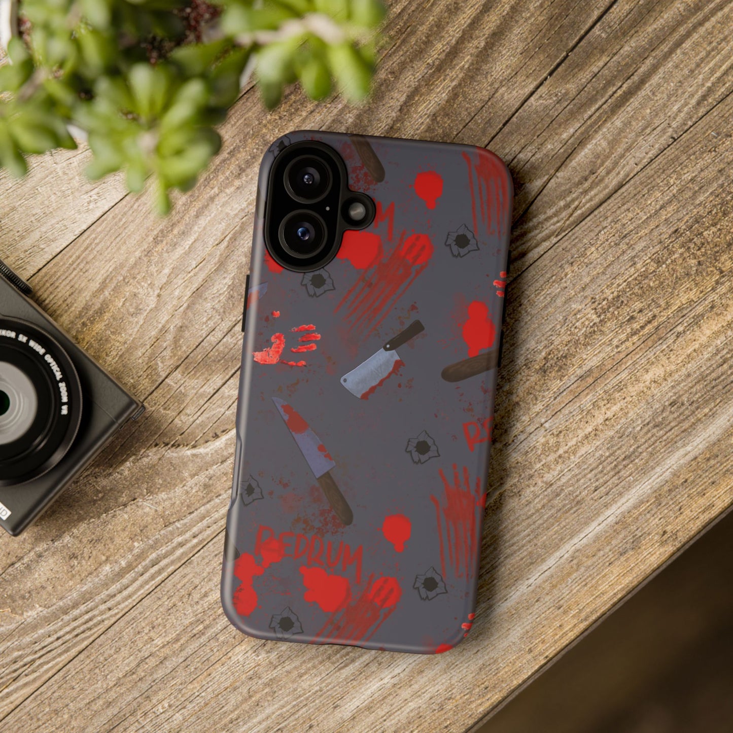 Blood Splatter Phone Case, Tough Case for Horror Fans, Halloween Accessory, Unique Gift for Gamers, Spooky Phone Cover