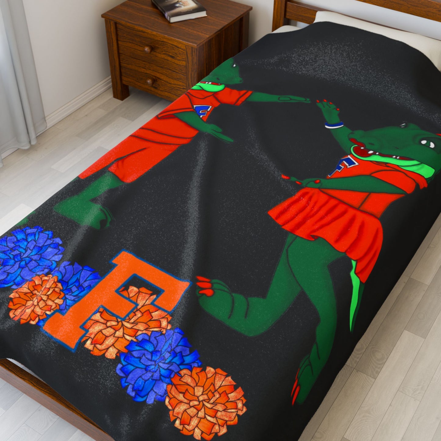 Florida Gators Velveteen Plush Blanket - Perfect for Game Day, Dorm Decor, Gift, Home Essentials, Soft Throw