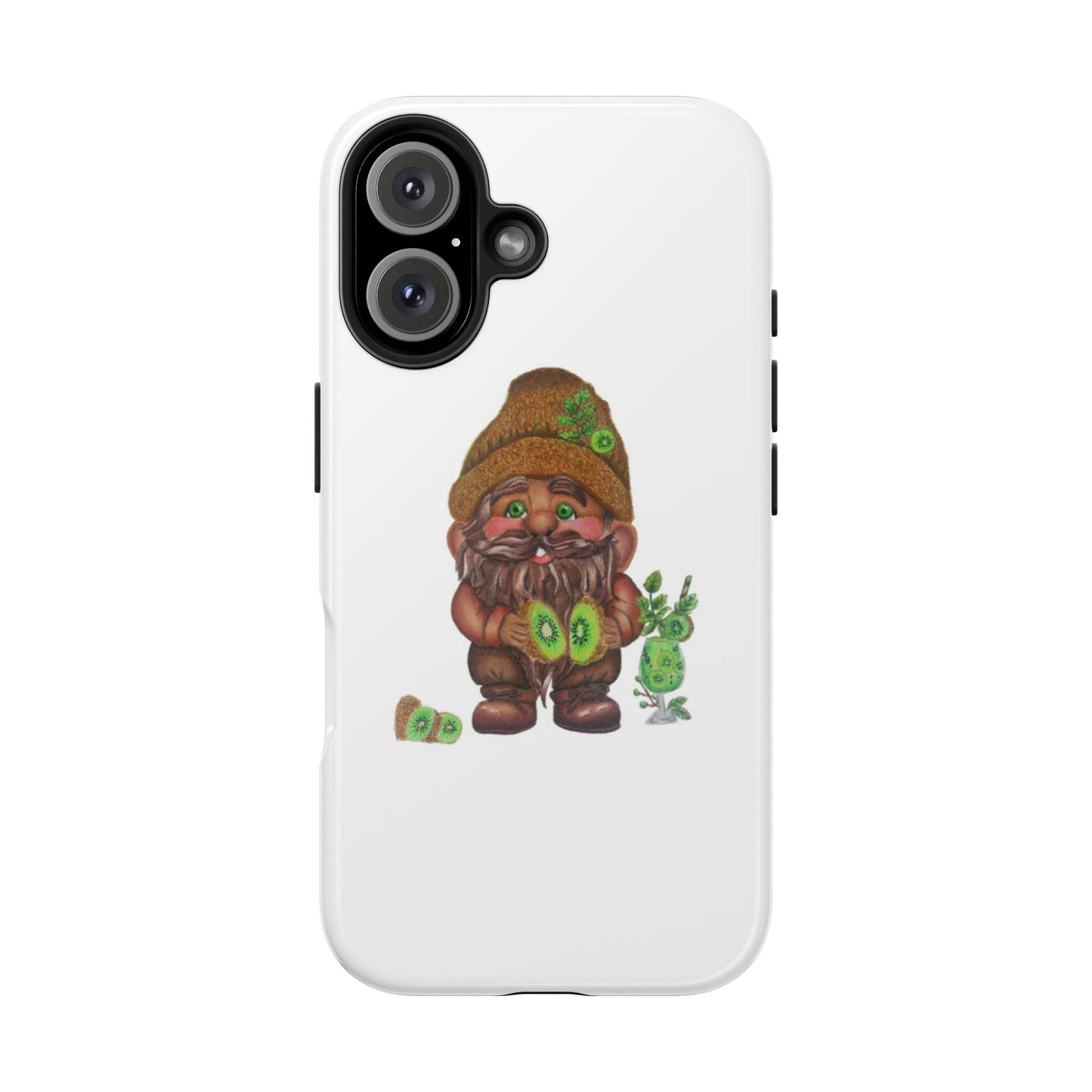 Funny Kiwi Gnome Phone Cases, Phone Covers for Gnome Lovers, Cute Gift for Gardeners, Unique Tech Accessories, Holiday Gifts