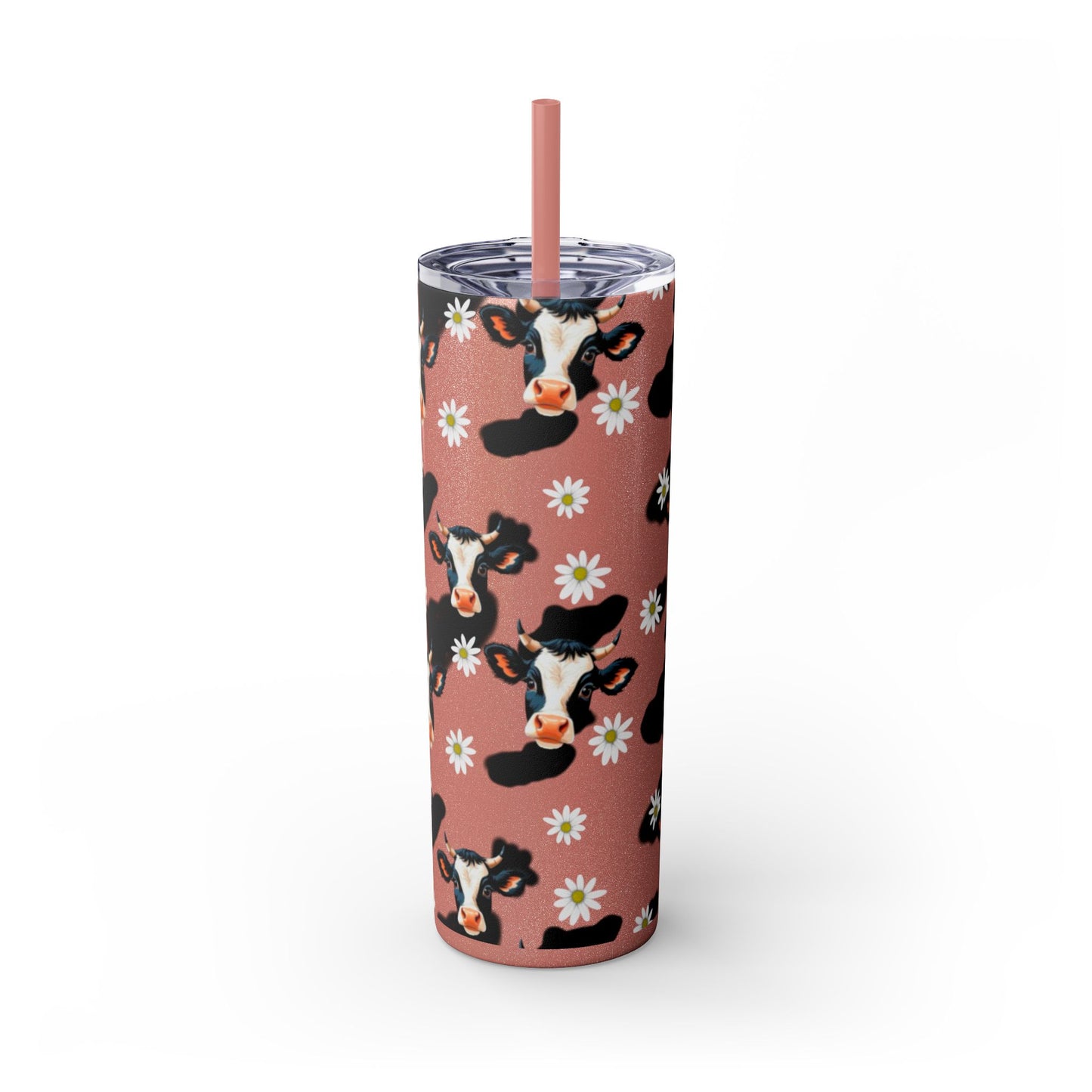 Charming Cow Print Tumbler with Straw, 20oz | Perfect for Cow Lovers, Unique Gift, Farmhouse Decor, Daily Hydration, Fun Drinkware