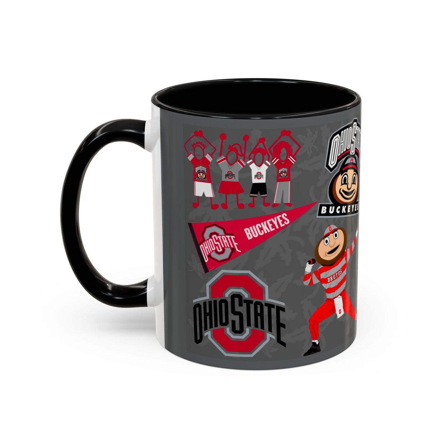 Ohio State Buckeyes Accent Coffee Mug | Gift for Fans, Sports Lovers, College Alumni, Holiday Decorations, Game Day Essentials