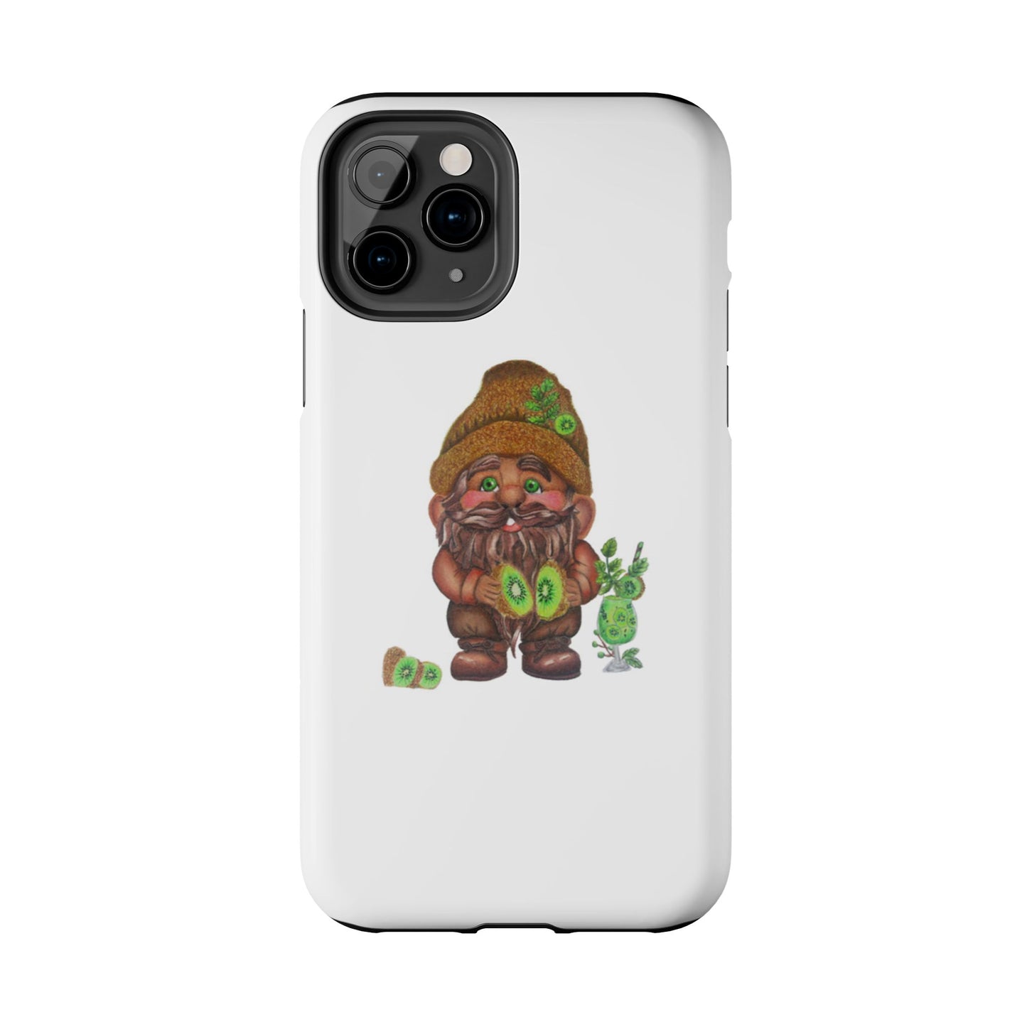 Funny Kiwi Gnome Phone Cases, Phone Covers for Gnome Lovers, Cute Gift for Gardeners, Unique Tech Accessories, Holiday Gifts