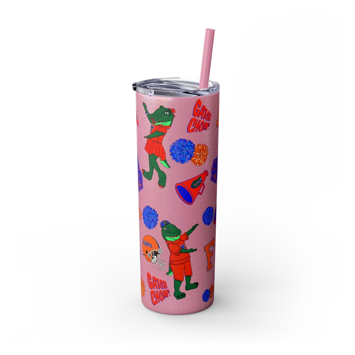 Florida Gators Spirit Skinny Tumbler - 20oz, Perfect for Game Day, Alumni Gifts, Sports Parties, Custom Drinkware, Florida Fan Merch