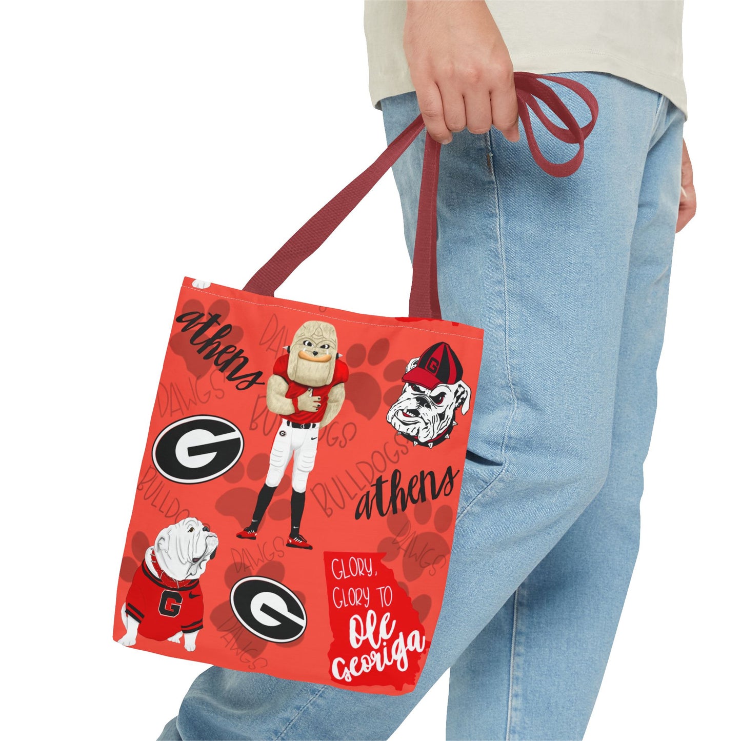 Georgia Bulldogs Tote Bag - Sporty, Cheerful, College Vibe, Perfect for Game Days, Fans, School Spirit, Lightweight, Versatile