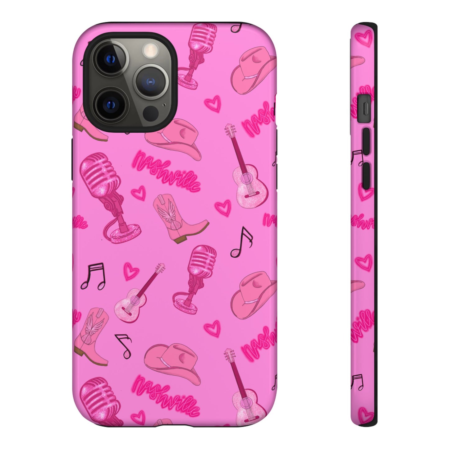 Pink Music Cases for Tough Love, Music Lover Gift, Phone Accessories, Cute Phone Covers, Stylish Cases for Women