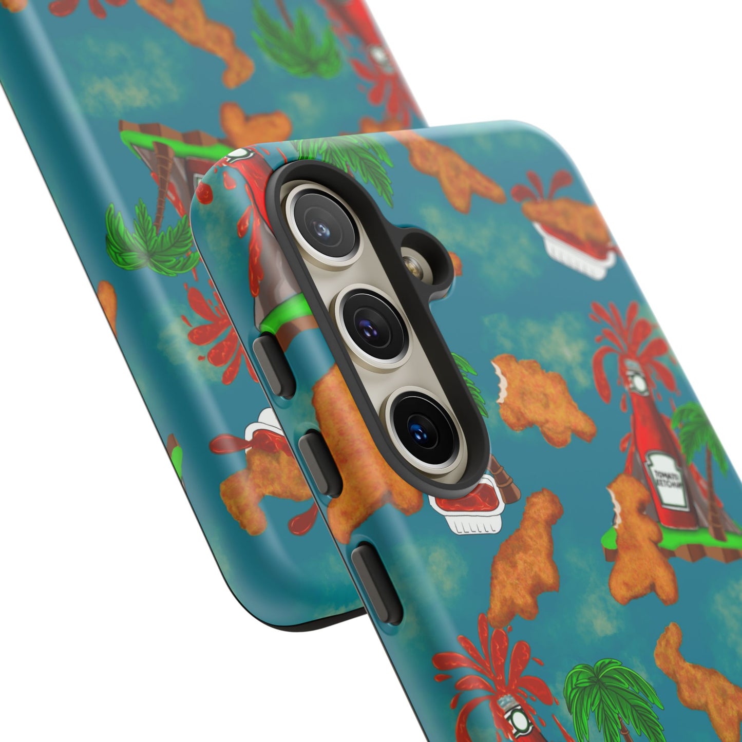 Dino Nuggets Phone Case - Tropical Vibes & Humor, Perfect Gift for Friends, Summer BBQ, Beach Lovers, Unique Accessory, Tough Cases