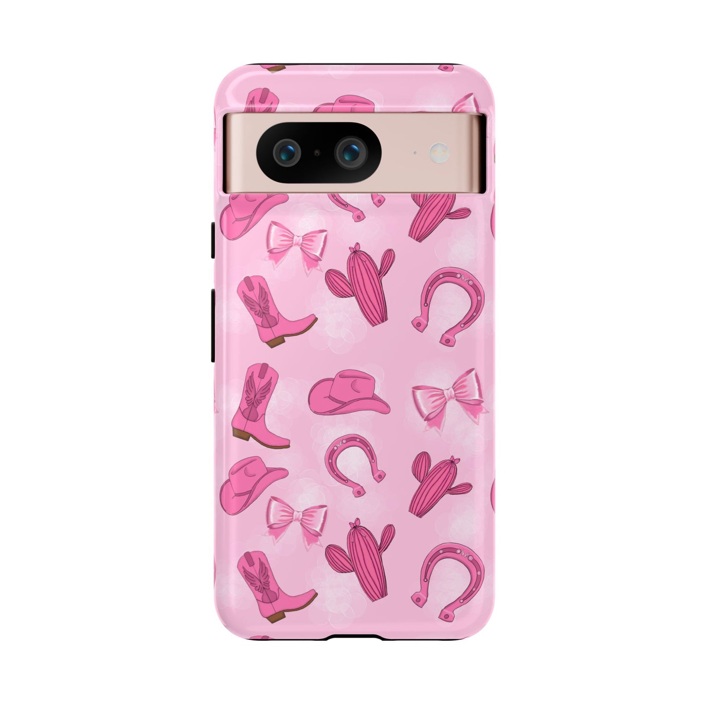 Cowgirl Chic Phone Case, Western Style Tough Case, Cute Pink Cowboy Theme, Gift for Rodeo Lovers, Country Western Decor