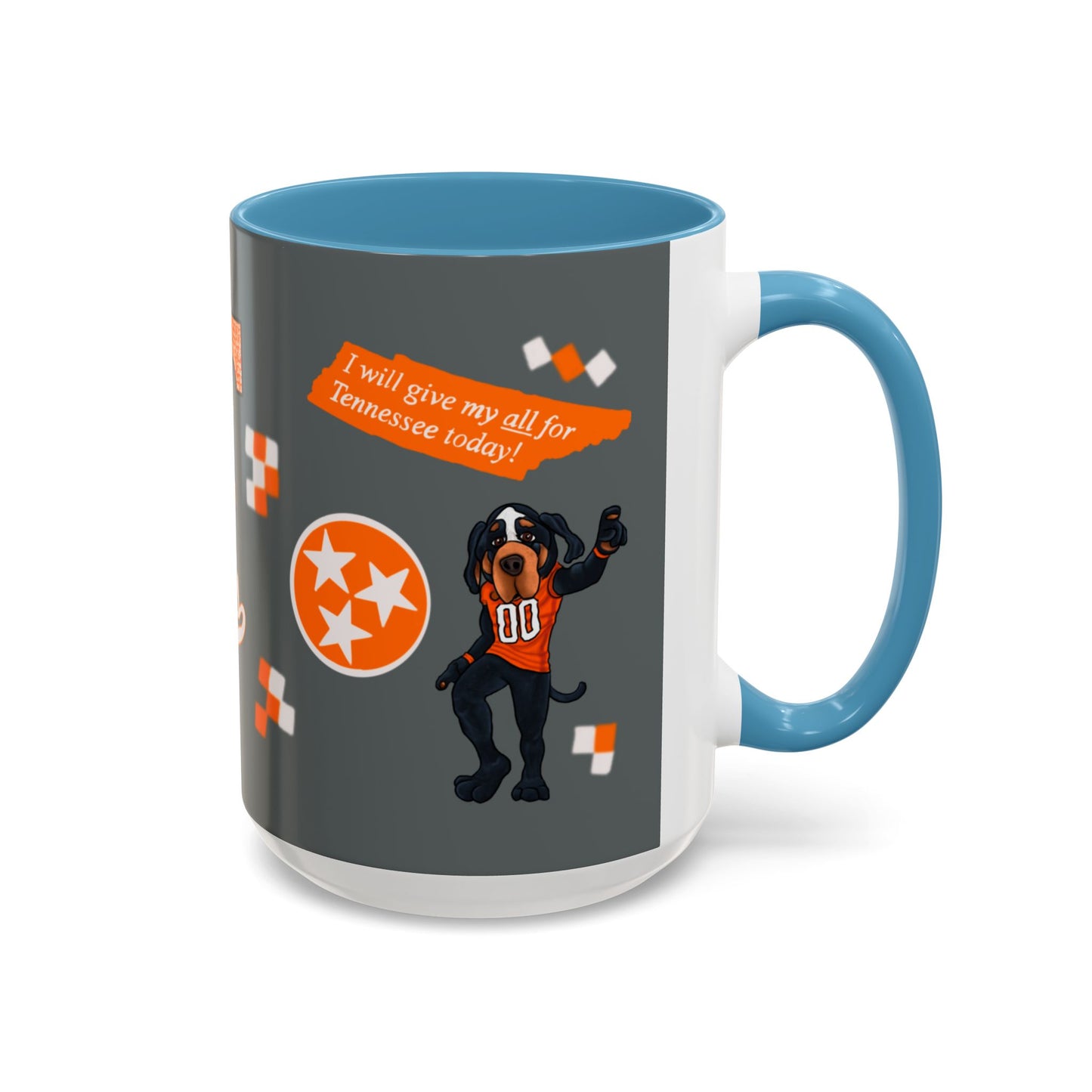 Tennessee Spirit Coffee Mug, Perfect for Gameday, College Student Gift, Unique Drinkware, Sports Fan Mug, Show Your Team Pride