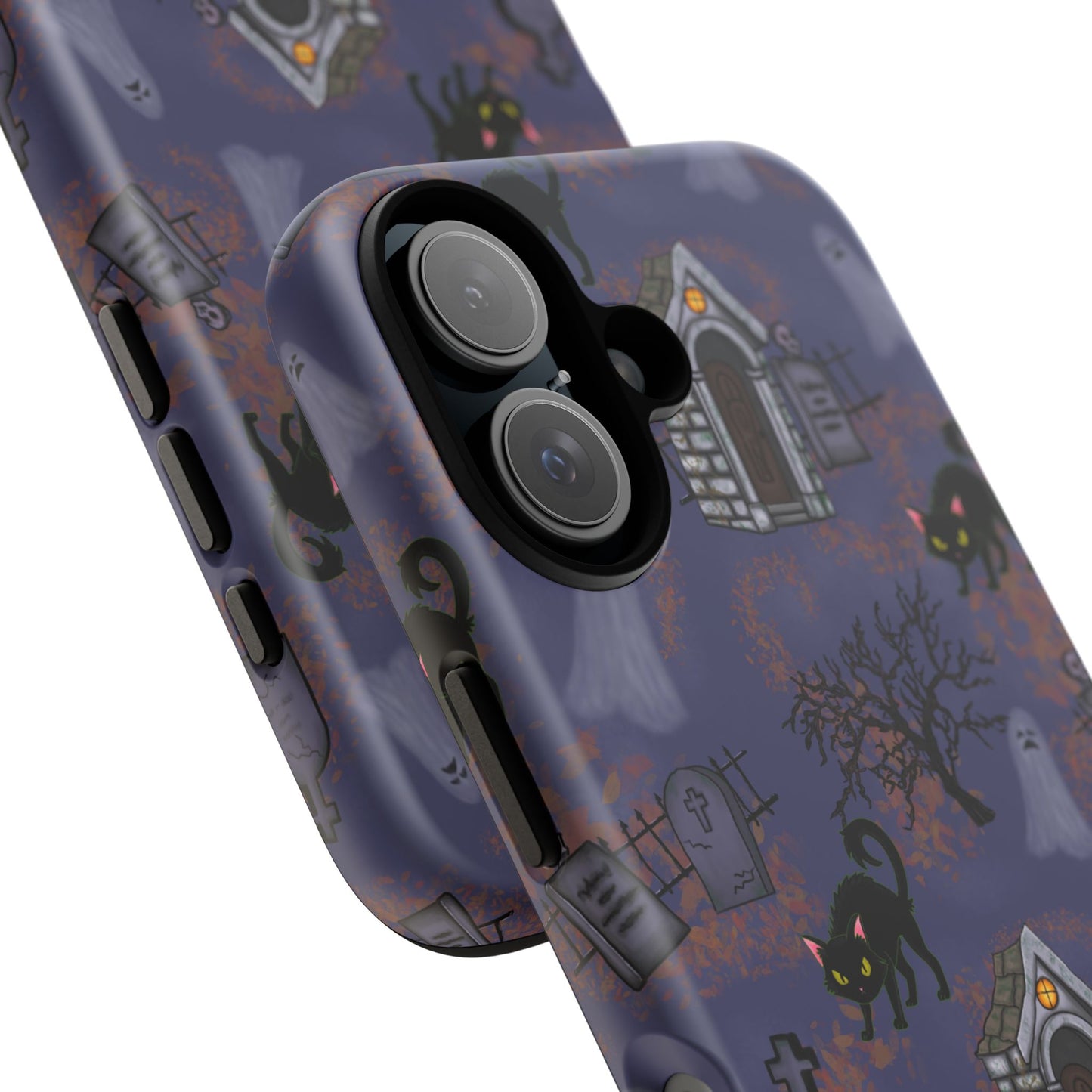 Halloween Phone Case, Spooky Cat Design, Tough Phone Cover, Gift for Cat Lovers, Fall Decor, Halloween Accessories