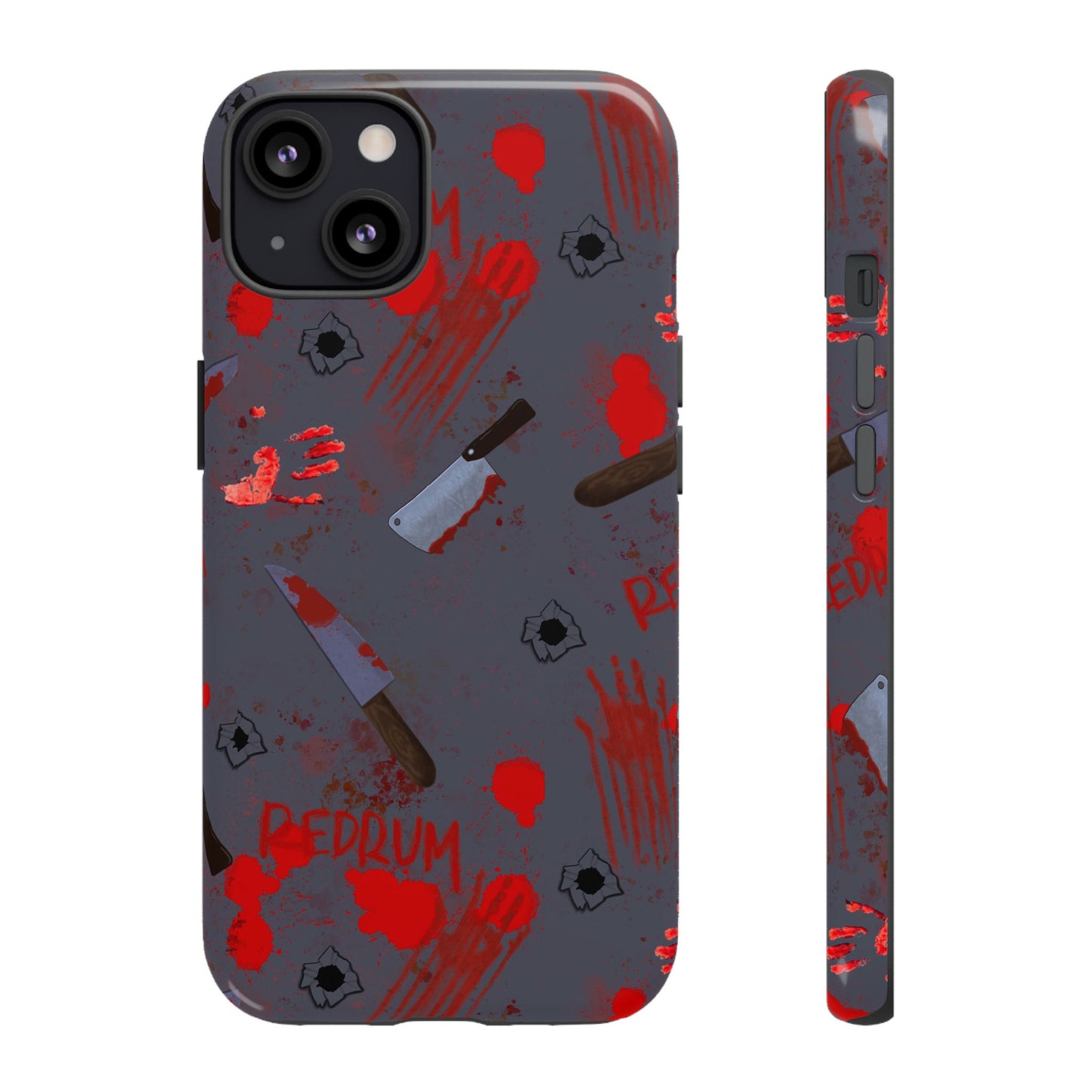Blood Splatter Phone Case, Tough Case for Horror Fans, Halloween Accessory, Unique Gift for Gamers, Spooky Phone Cover