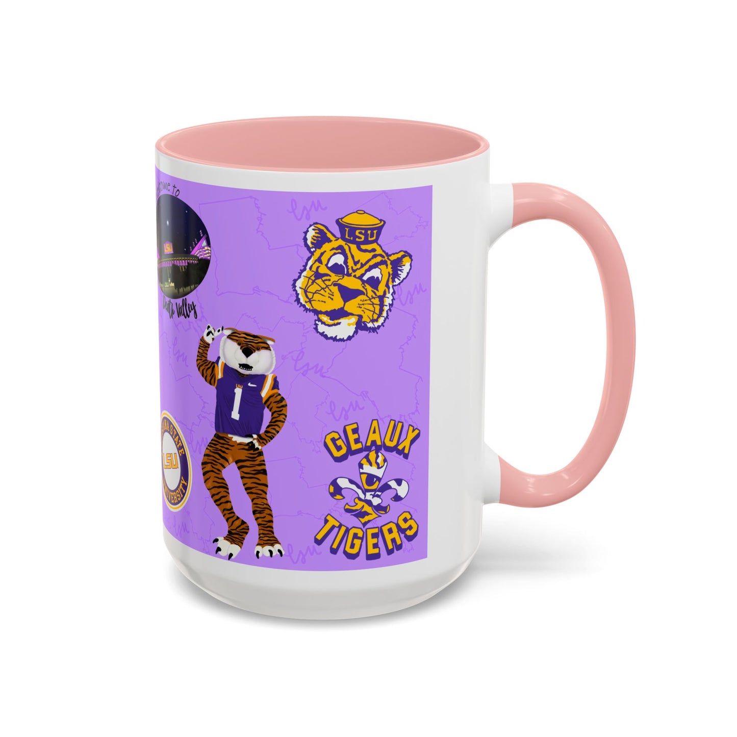 LSU Tigers Accent Coffee Mug - Perfect for Sports Fans, Gift for Graduates, Home Decor, College Student, Game Day Essentials