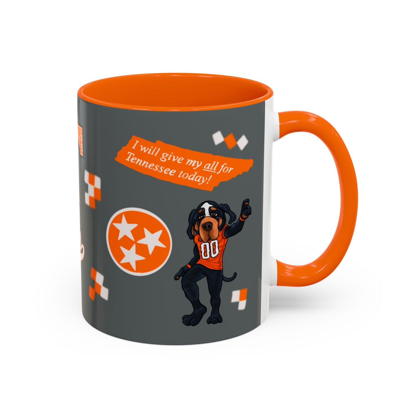 Tennessee Spirit Coffee Mug, Perfect for Gameday, College Student Gift, Unique Drinkware, Sports Fan Mug, Show Your Team Pride