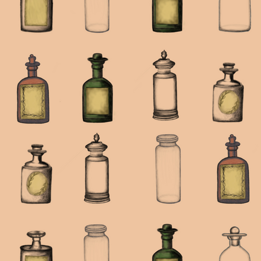 Apothecary Jar Repeating Pattern Digital Download