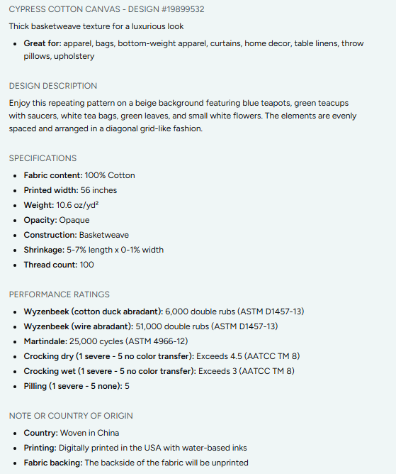 Cakes, Bows and Cherries Repeating Pattern on Fabric by the Yard