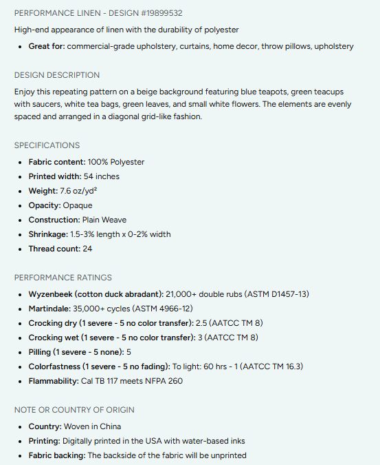 Cakes, Bows and Cherries Repeating Pattern on Fabric by the Yard