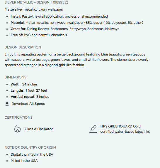 Cakes, Bows and Cherries Repeating Pattern Wallpaper