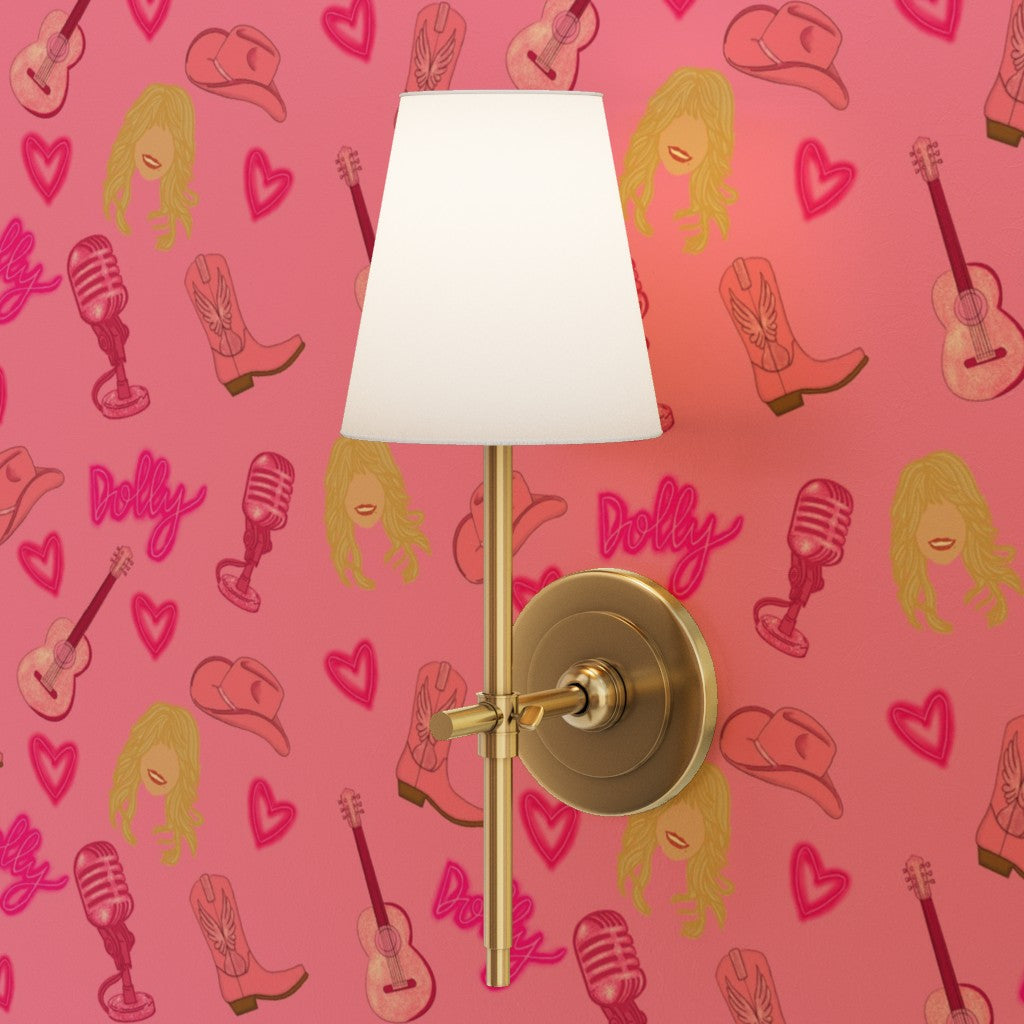 Dolly Parton inspired "Dolly" Repeating Pattern Wallpaper