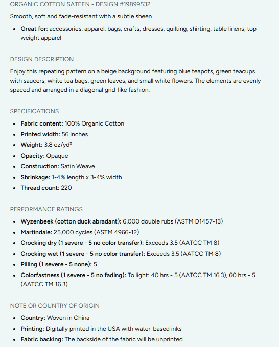 Cakes, Bows and Cherries Repeating Pattern on Fabric by the Yard