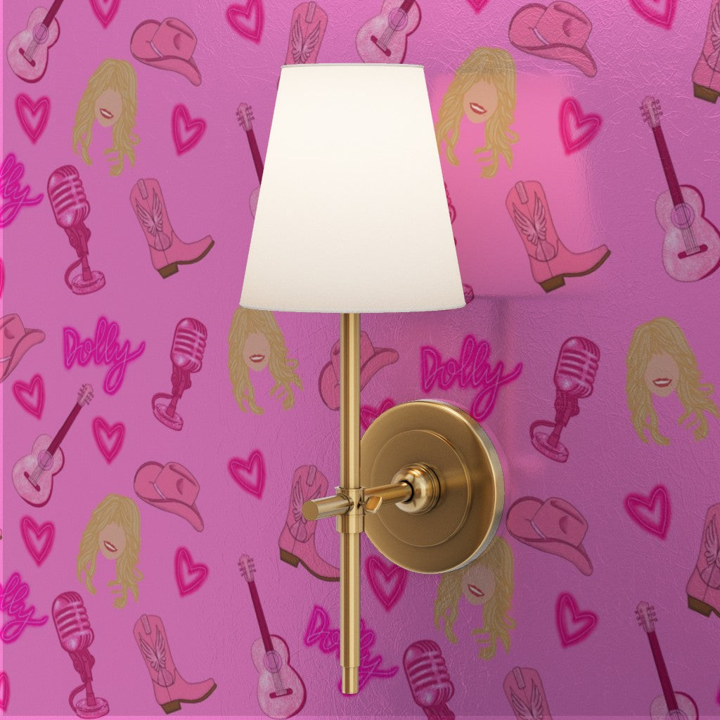 Dolly Parton inspired "Dolly" Repeating Pattern Wallpaper
