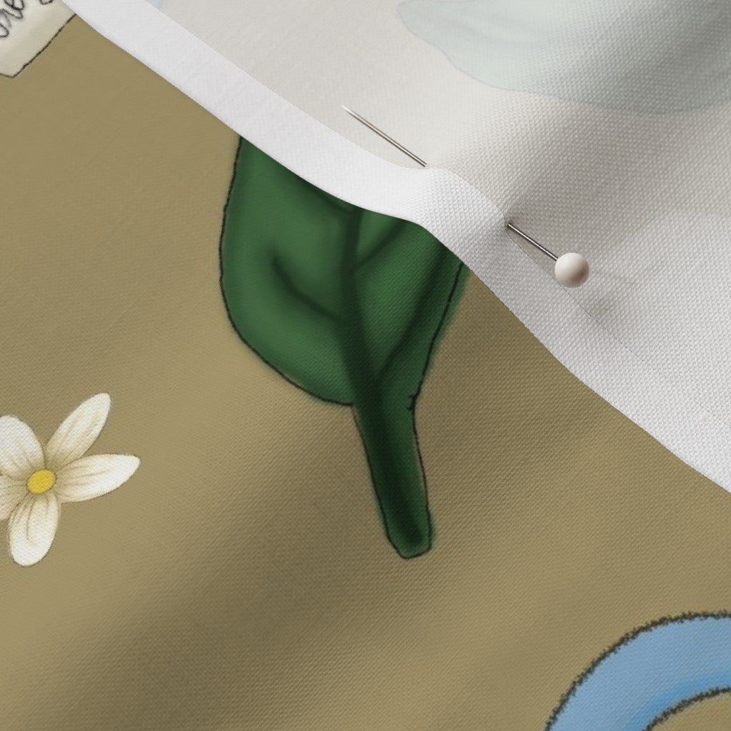 Tea Time Repeating Pattern on Fabric by the Yard