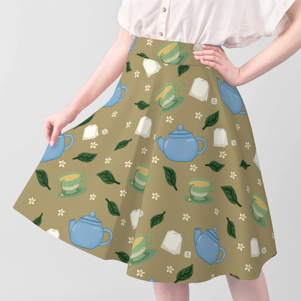 Tea Time Repeating Pattern on Fabric by the Yard